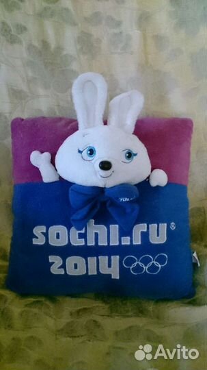 Подушка олимпийская 2014 Зайка