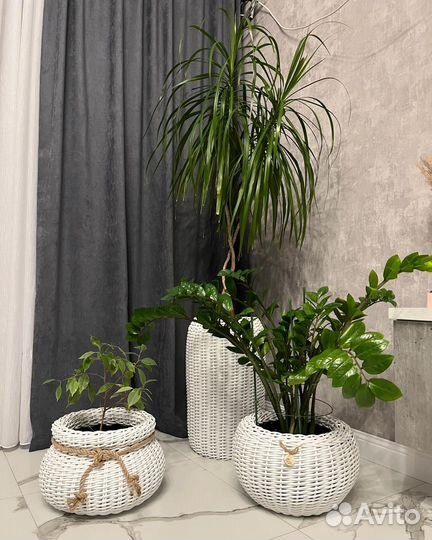 Кашпо из ротанга