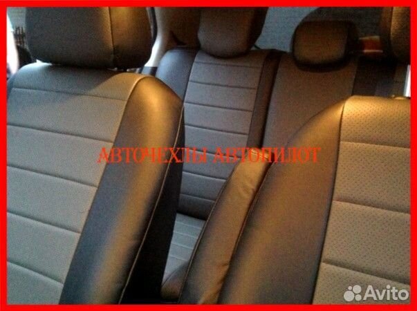 Чехлы Автопилот Opel Mokka из экокожи чёрно-серые