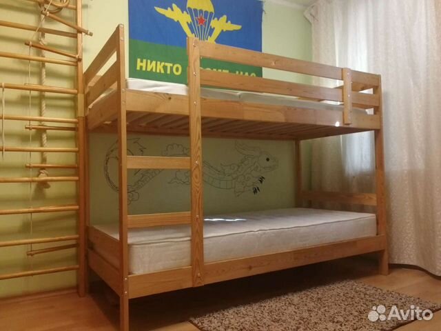 Двухъярусная кровать ikea металлическая