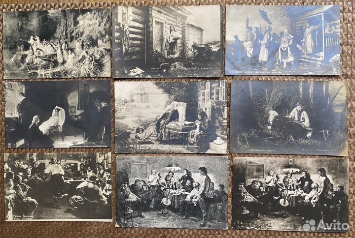 Дореволюционные антикварные открытки разные темы