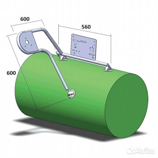 Стойка рулевая, консоль с креплением на баллон Лод