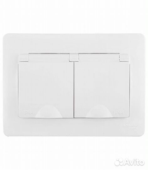 Розетка с рамкой blnrs441121 двойная скрытая устан