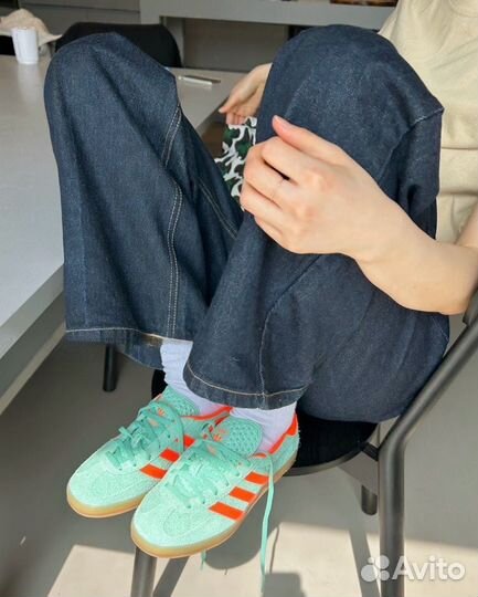 Adidas Gazelle Indoor Pulse Mint Green Orange