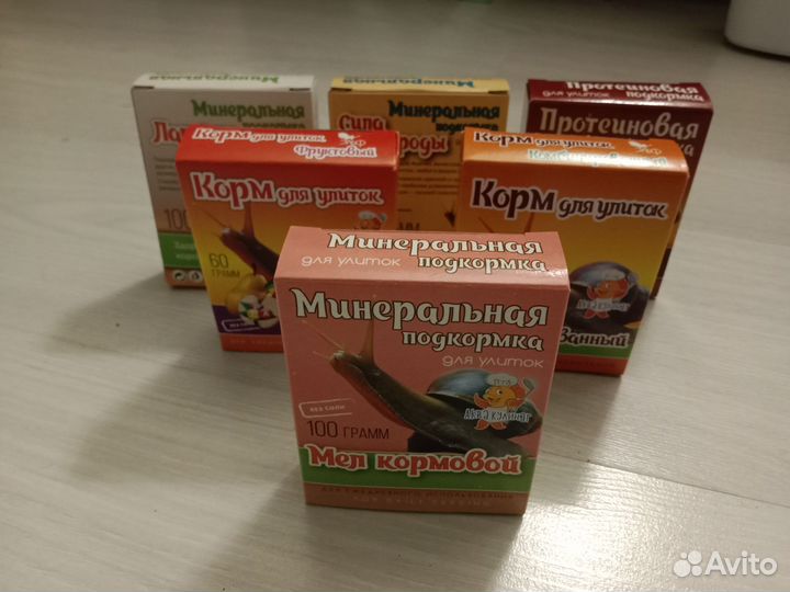 Корм для улиток ахатин