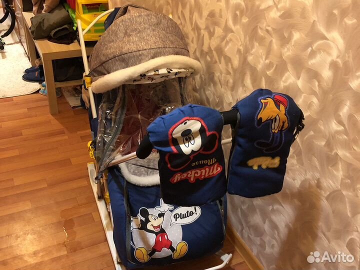 Санки коляска ника микки маус DB2/4
