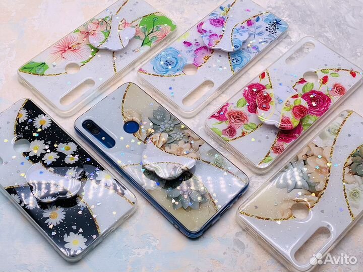 Чехол на samsung, honor, redmi силиконовый с попсо