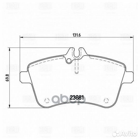 Колодки торм. для а/м Mercedes A (W169) (04) 2