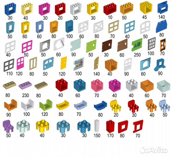 Lego duplo аксессуары, еда, строительство