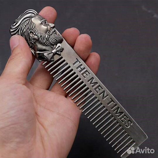 Расческа гребень мужской из нержавеющей стали