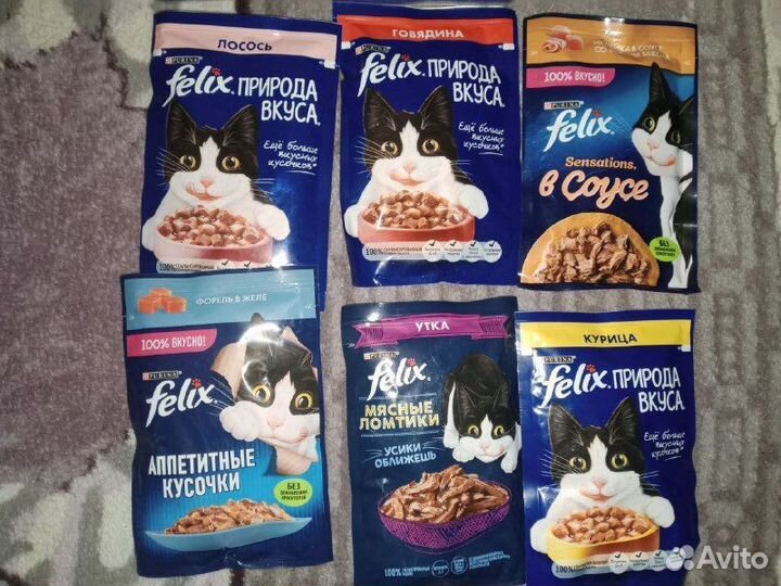 Корм для кошек Felix, Kitiket, whiskas