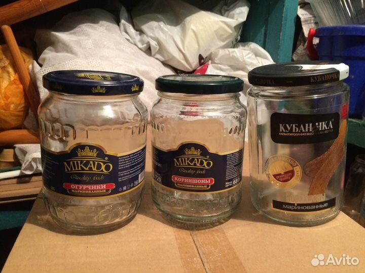 Банки(много) стеклянные с завинчивающейся крышкой