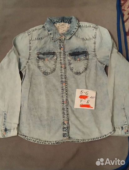 Джинсовые рубашки для девочек(Турция)