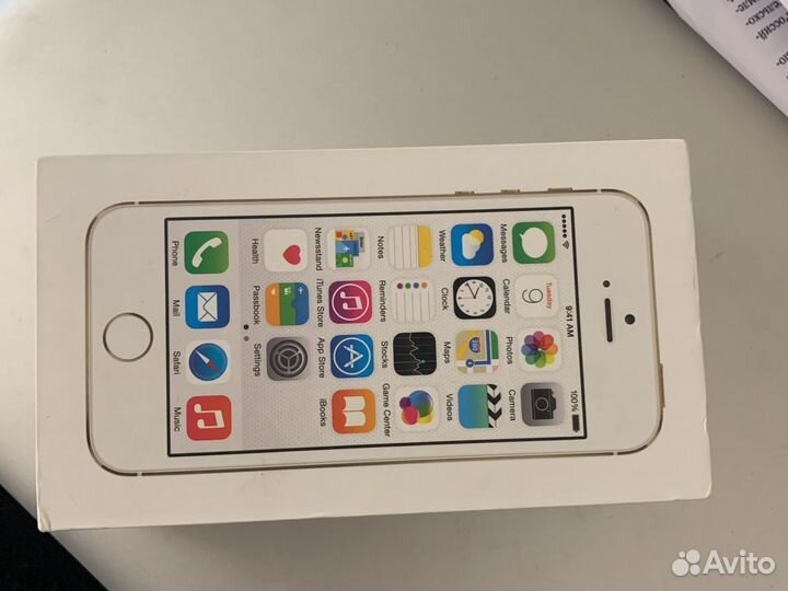 Коробка от iPhone 5s gold 16 gb оригинал+корпус
