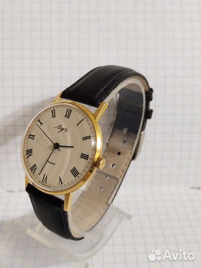 Позолоченные часы Луч Де Люкс Ультратонкие Ау10