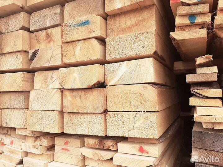 Обрезной брус 100х200х6000 сорт Б ту из сосны