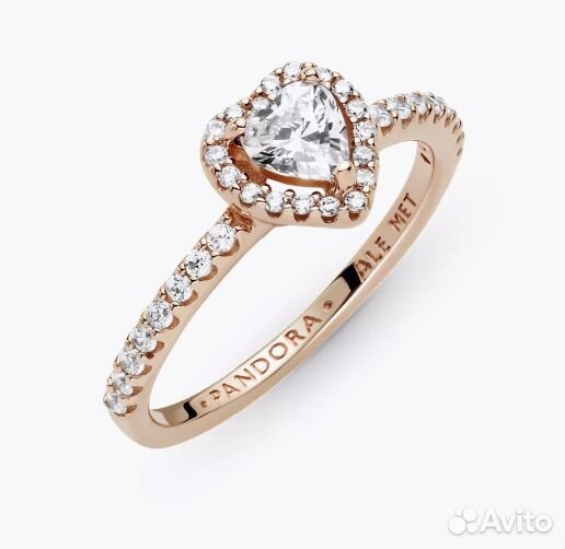 Кольцо sparkling elevated heart