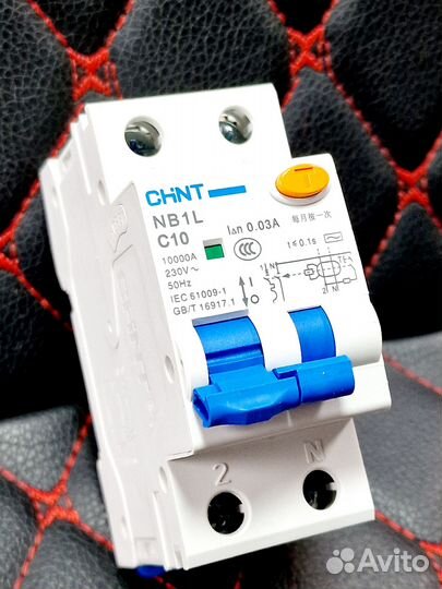 Диф. автомат NB1L 1P+N C10 30mA AC 10Ka