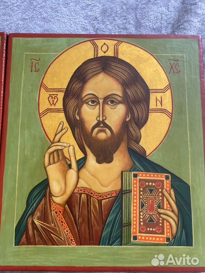 Иконы.Венчальная пара рукописная 31*27