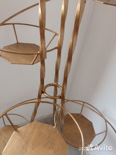 Подставка для цветов на 10 горшков,цвет.бронзовый