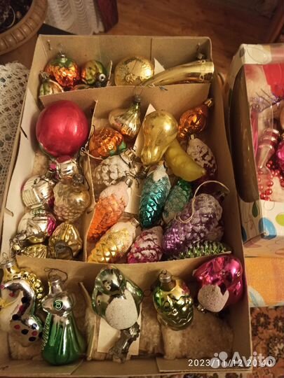 Гирлянда и ёлочные игрушки СССР