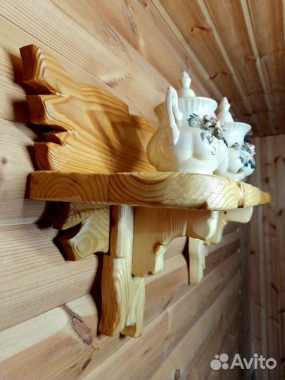 Полка из массива дерева ручной работы