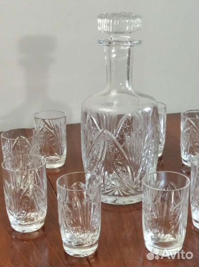 Стопки и графин хрустальные СССР