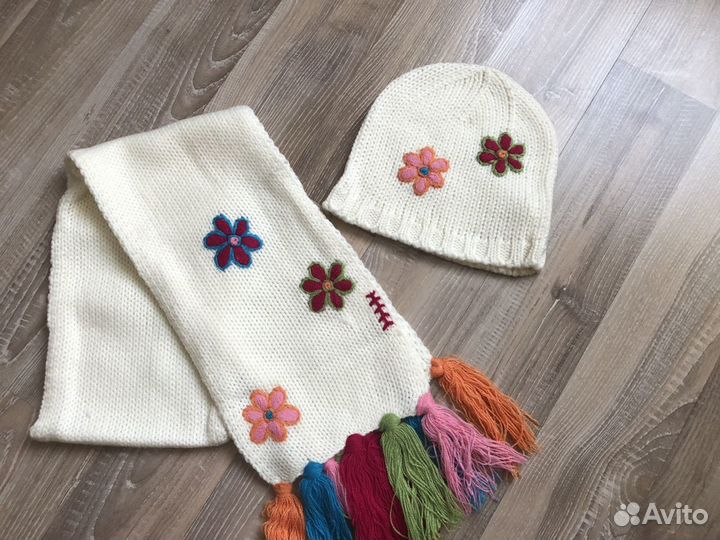 Комплект шапка, шарф (2-4 года)