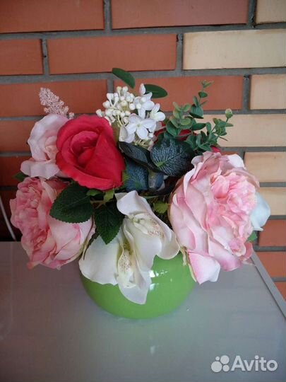 Подарок букет из искусственных цветов