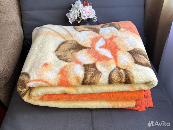 Одеяло плед покрывало плюшевое тёплое 230x 200