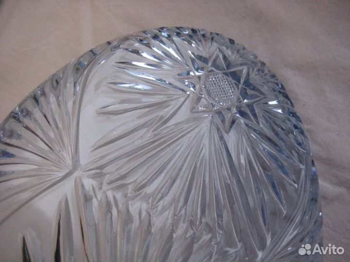 Блюдо из цветного стекла. СССР. Звезда Инглии