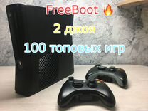 Xbox 360S freeboot + 100 игр
