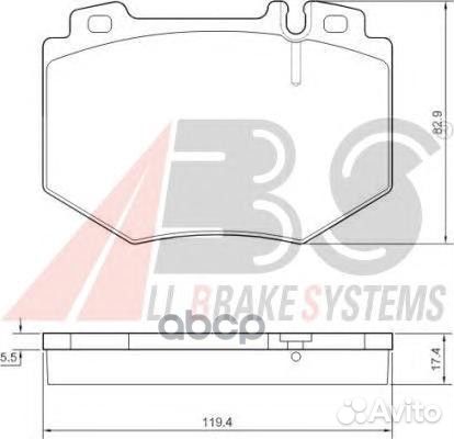 Колодки тормозные 37480 Abs