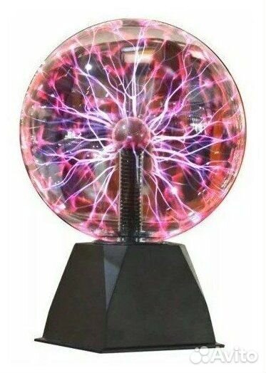 Светильник плазменный шар, реагирующий на прикосно