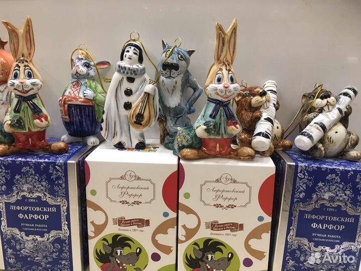 Ёлочные фарфоровые игрушки. Лефортовский завод
