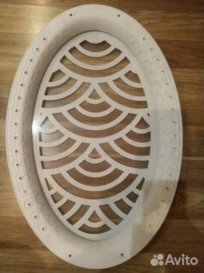 Поднос дерево/стекло