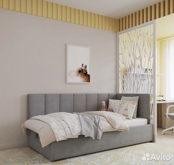 Диван кровать для ребенка с мягкими спинками