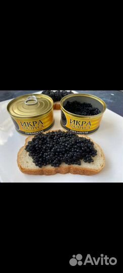 Черная икра палтуса и красная икра