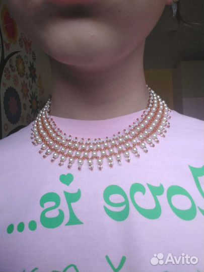 Колье из бисера