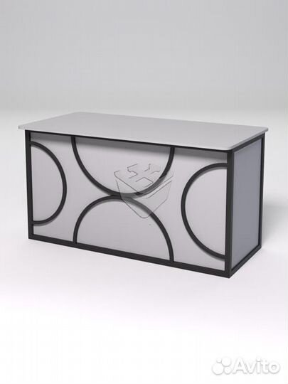 Стол рабочий офисный С-03А (закругленные торцы) &q