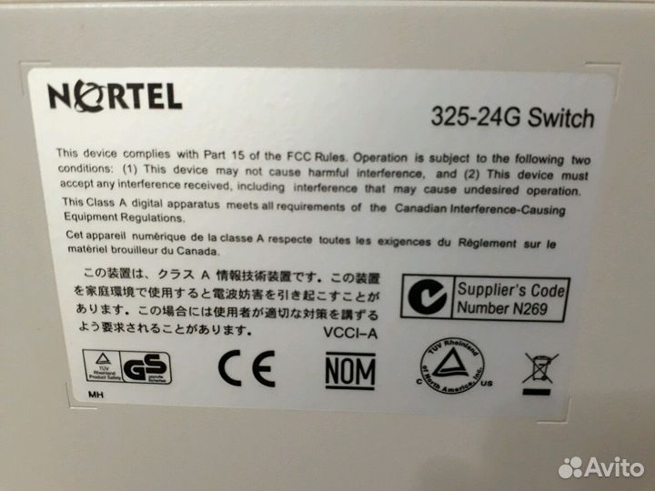 Коммутатор nortel Ethernet Switch 325-24G