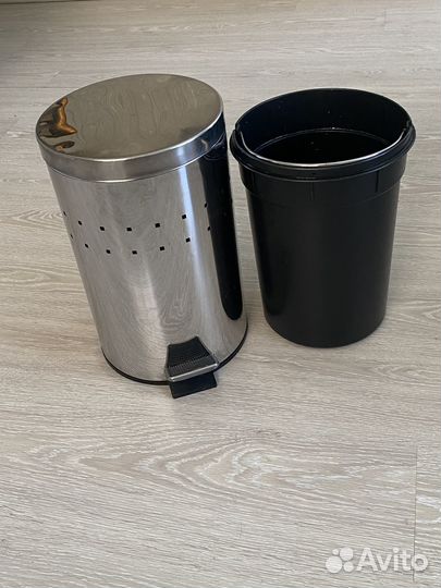 Ведро мусорное (хром)