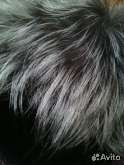 Вязаный меховой берет