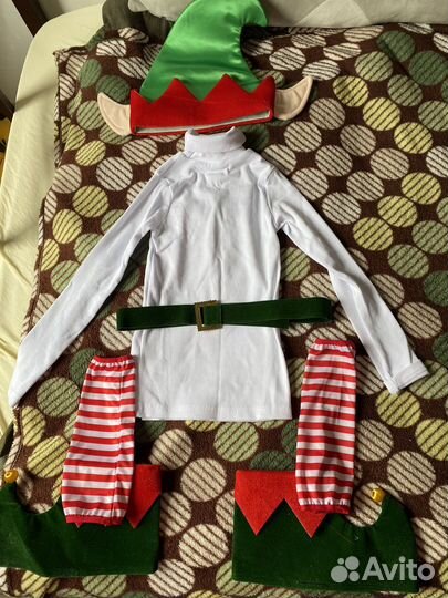 Новогодний костюм Эльфа для возраста 6-7 лет