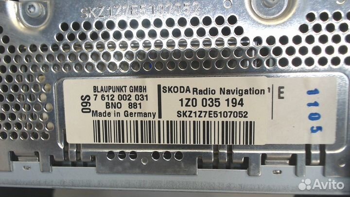 Магнитола Skoda Octavia (A5), 2005