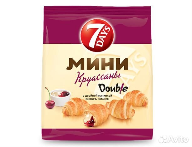 7 days double с двойной начинкой ваниль- вишня 300