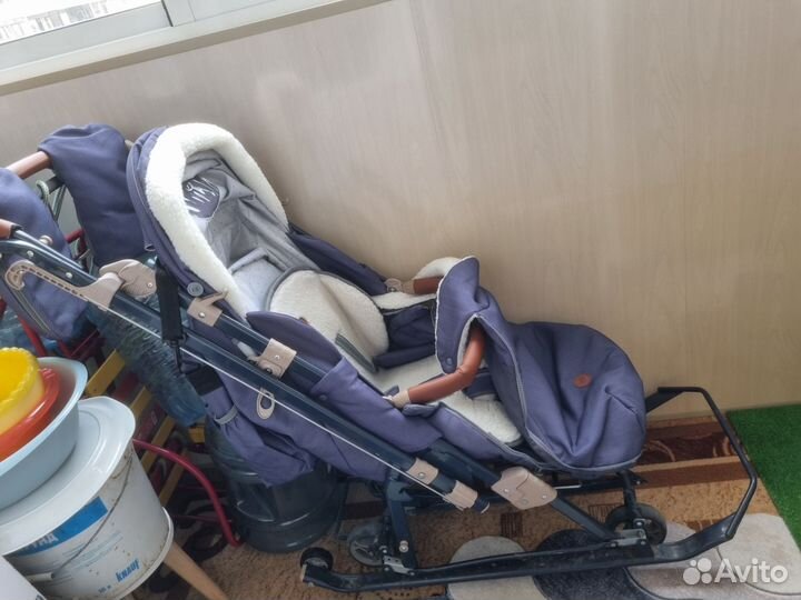 Санки коляска nika