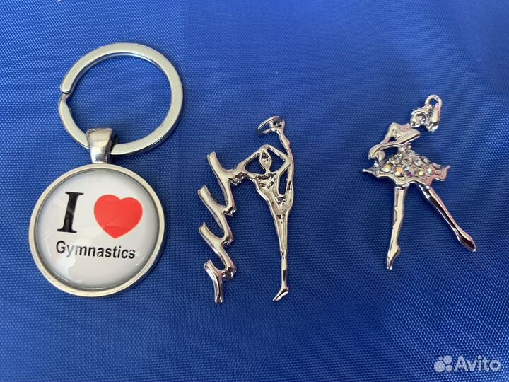 Кулон Гимнастка и брелок для гимнастки