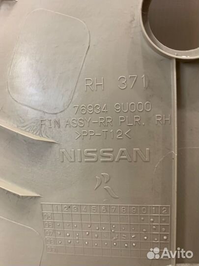 Обшивка багажника задняя правая Nissan Note E11