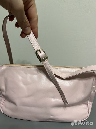 Винтажная сумка багет из нат. кожи Amanda Smith